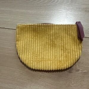 ipsy Yellow Corduroy Cosmetic Bag